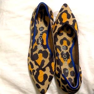 Rothy’s slip on in animal print , never used.